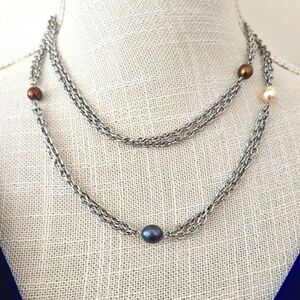 Milor Silver and Pearl Necklace